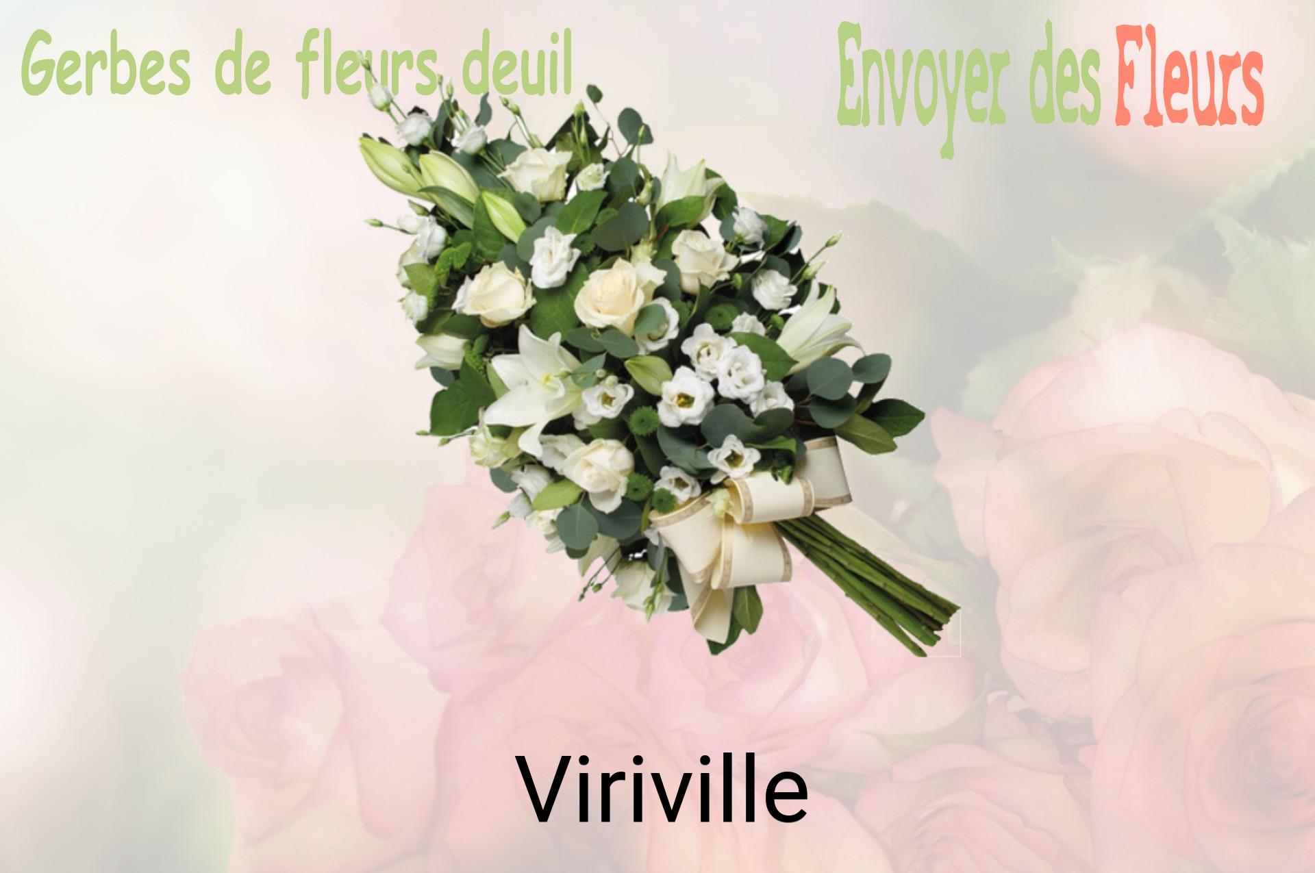 Gerbe de fleurs de deuil livrée à Viriville